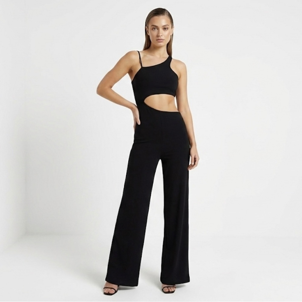 Agua Bendita Lucina Eter Jumpsuit Black Size Large